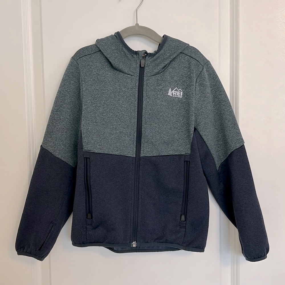 REI Co-op Navy Blue Hoodie Zip Jacket Sweatshirt XS Size 6 7